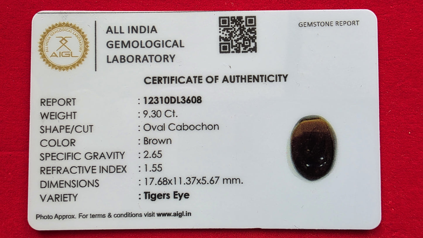 Tiger’s Eye Stone – Powerful Protection, Confidence & Wealth Crystal | Certified | Natural | 100% Original
