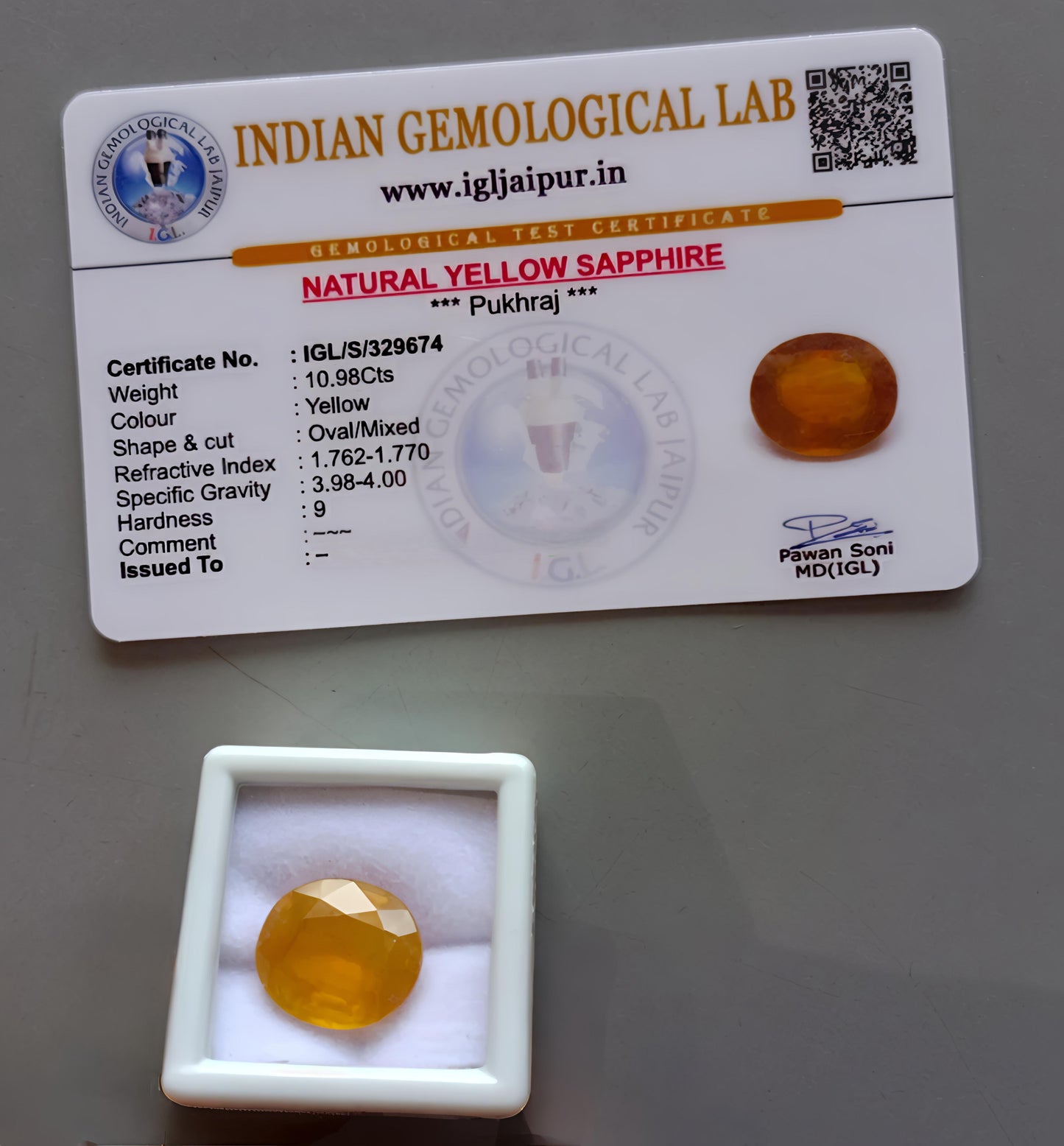 Yellow Sapphire - Pukhraj [Certified | Abhimantrit - Energized | 100% Original and Natural]