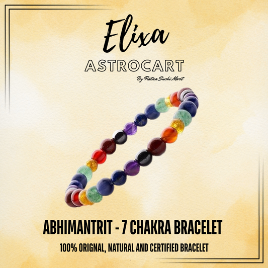 7 Chakra Bracelet Mukhi [Certified | Abhimantrit - Energized | 100% Original and Natural]