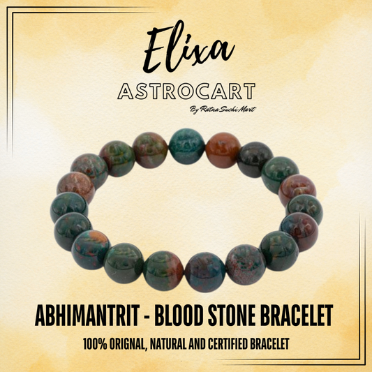 Blood Stone Bracelet [Certified | Abhimantrit - Energized | 100% Original and Natural]