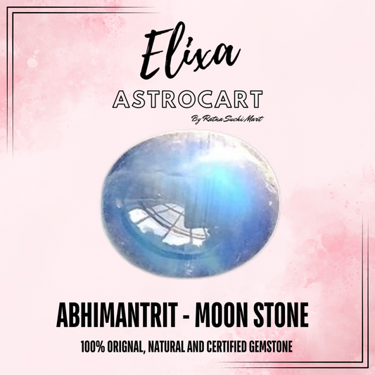 Moon Stone [Certified | Abhimantrit - Energized| 100% Original and Natural]