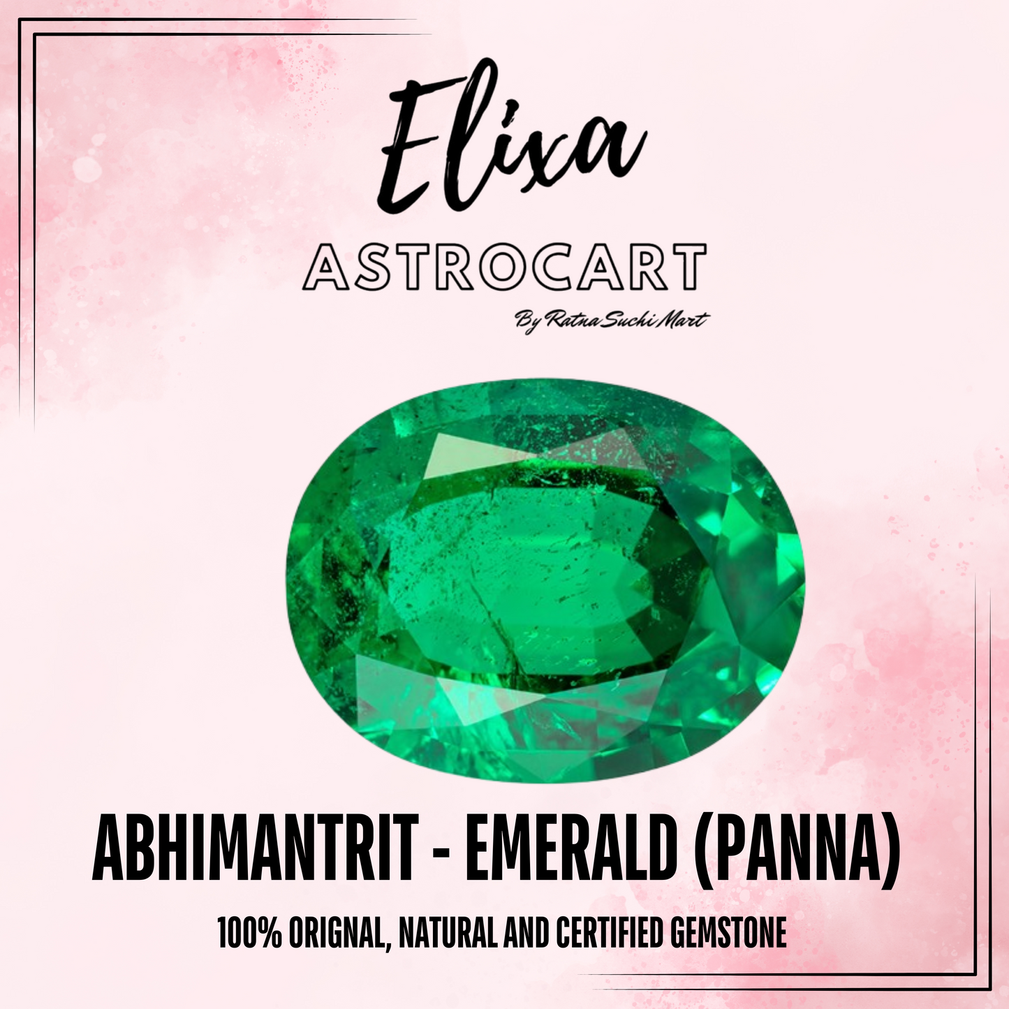 Emerald - Panna [Certified | Abhimantrit - Energized| 100% Original and Natural]