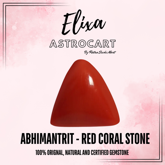 Triangular Red Coral (Moonga) – Powerful Mars Gemstone for Strength, Courage & Protection | Lab Certified | Natural | 100% Original