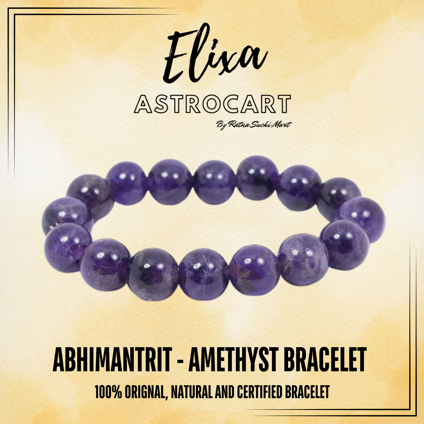 Amethyst Bracelet [Certified | Abhimantrit - Energized | 100% Original and Natural]
