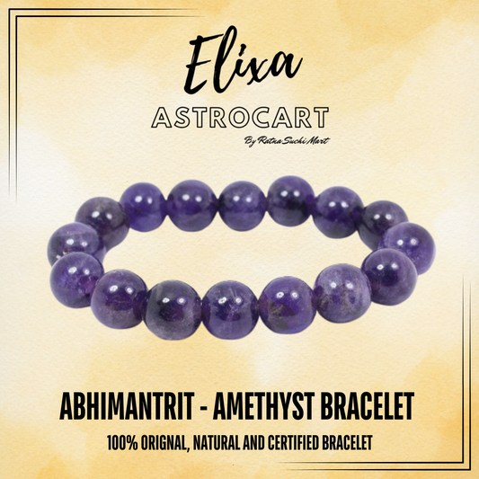 Amethyst Bracelet [Certified | Abhimantrit - Energized | 100% Original and Natural]