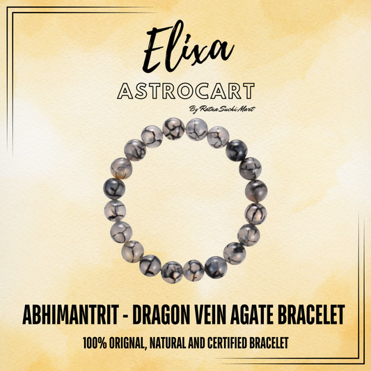 Dragon Vein Agate Bracelet [Certified | Abhimantrit - Energized | 100% Original and Natural]