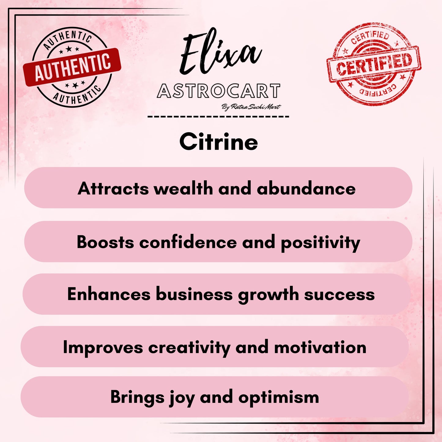 Citrine - Sunela [Certified | Abhimantrit - Energized| 100% Original and Natural]