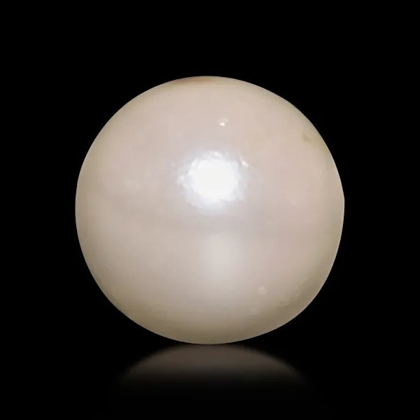 White Pearl Stone - Moti [Certified | Abhimantrit - Energized| 100% Original and Natural]