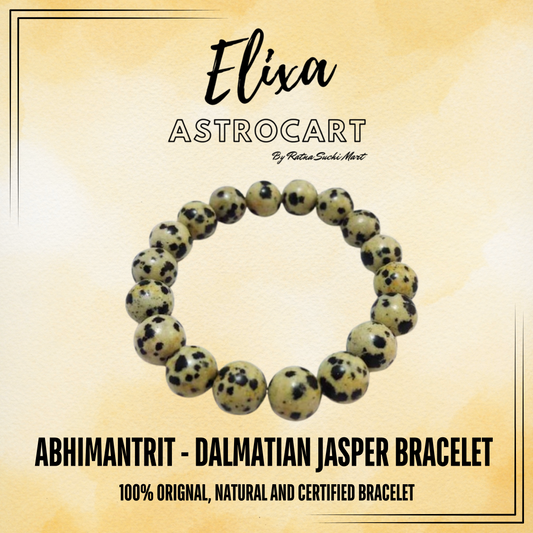 Dalmatian Jasper Bracelet [Certified | Abhimantrit - Energized | 100% Original and Natural]