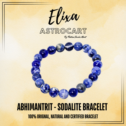Sodalite Bracelet [Certified | Abhimantrit - Energized | 100% Original and Natural]