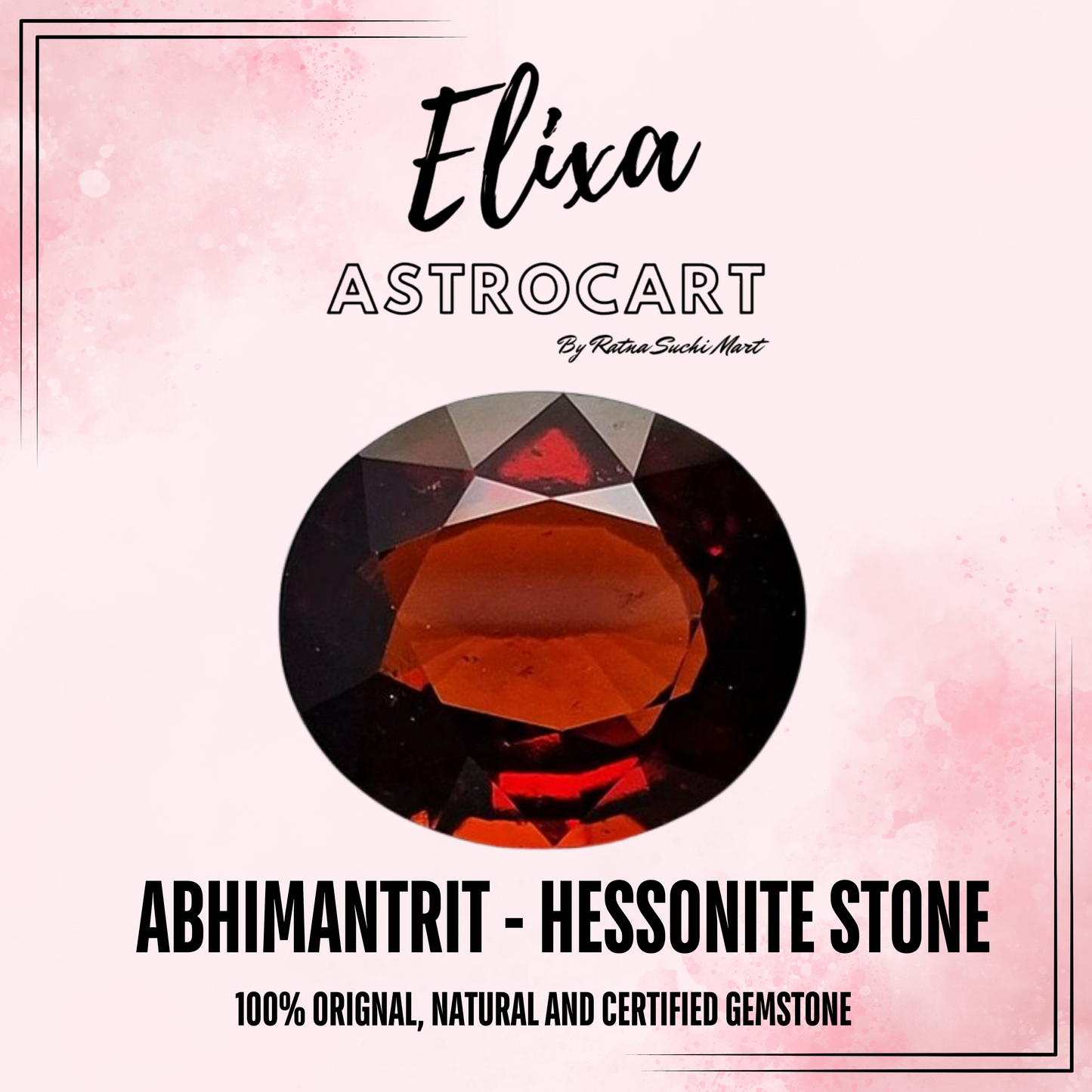 Hessonite - Gomed [Certified | Abhimantrit - Energized| 100% Original and Natural]