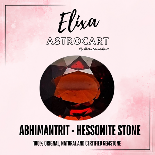 Hessonite - Gomed [Certified | Abhimantrit - Energized| 100% Original and Natural]