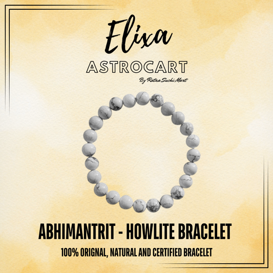 Howlite Bracelet [Certified | Abhimantrit - Energized | 100% Original and Natural]