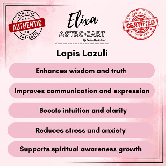 Lapis Lazuli [Certified | Abhimantrit - Energized| 100% Original and Natural]