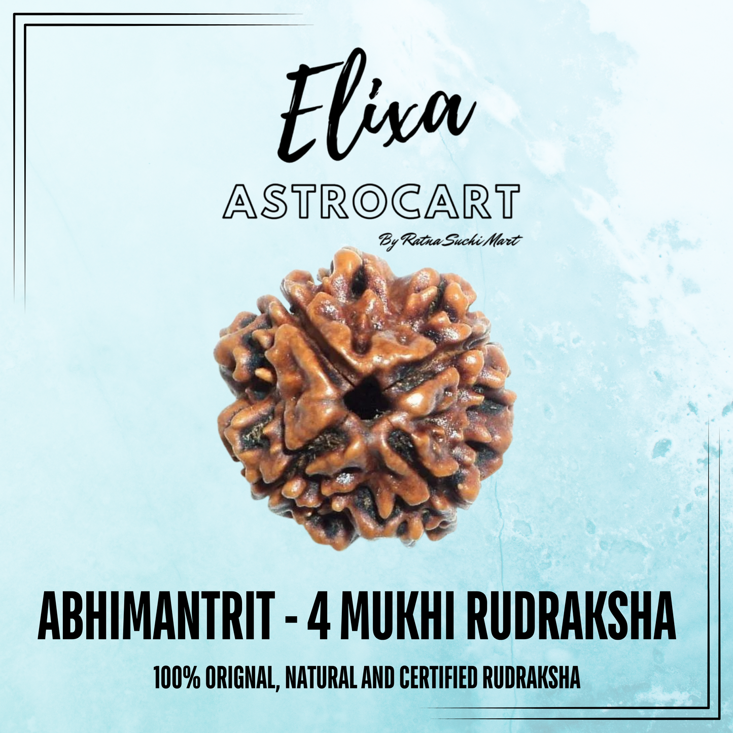 4 Mukhi Rudraksha [Certified | Abhimantrit - Energized | 100% Original and Natural]