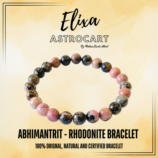 Rhodonite Bracelet [Certified | Abhimantrit - Energized | 100% Original and Natural]