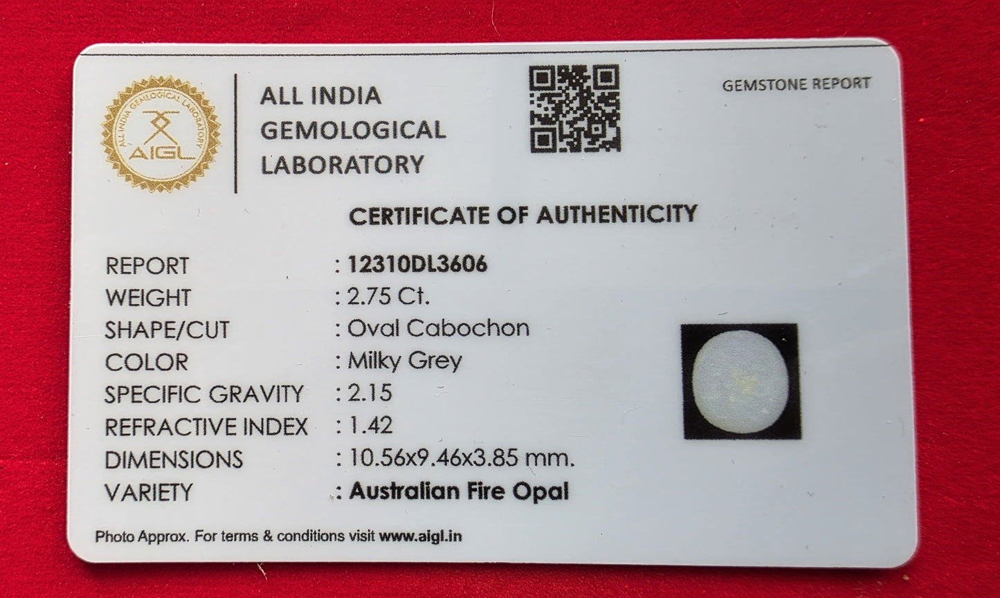 Australian Fire Opal – Powerful Venus Gemstone for Love, Luxury & Attraction | Lab Certified | Natural | 100% Original