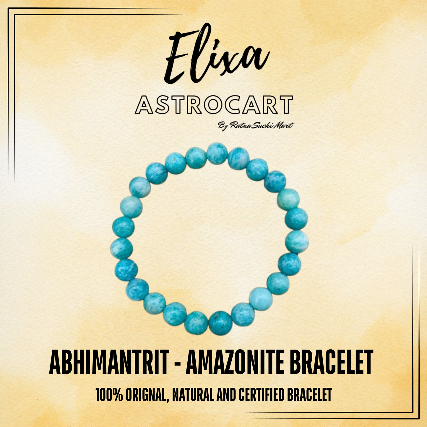 Amazonite Bracelet [Certified | Abhimantrit - Energized | 100% Original and Natural]