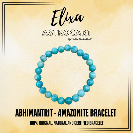 Amazonite Bracelet [Certified | Abhimantrit - Energized | 100% Original and Natural]