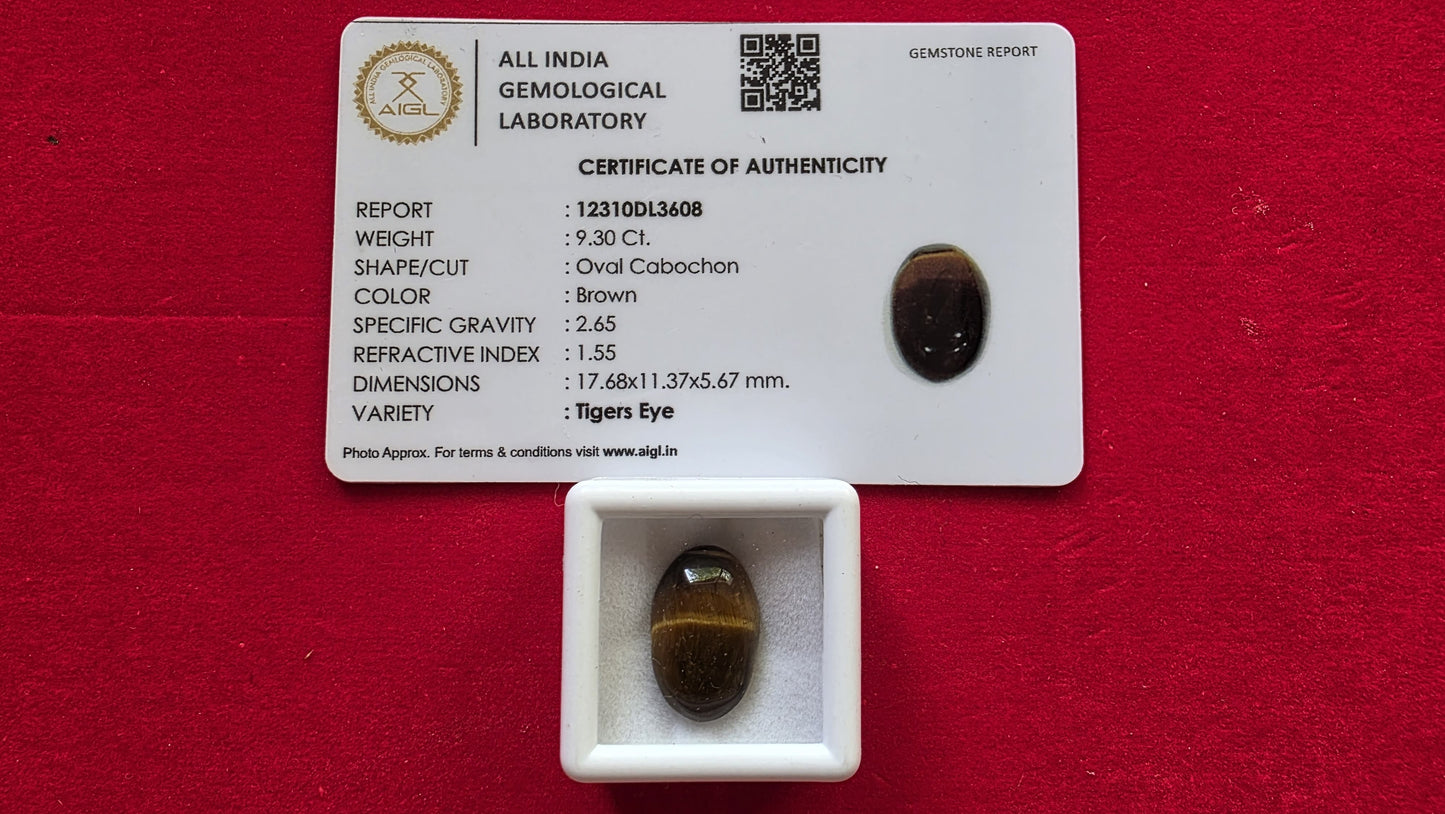 Tiger’s Eye Stone – Powerful Protection, Confidence & Wealth Crystal | Certified | Natural | 100% Original