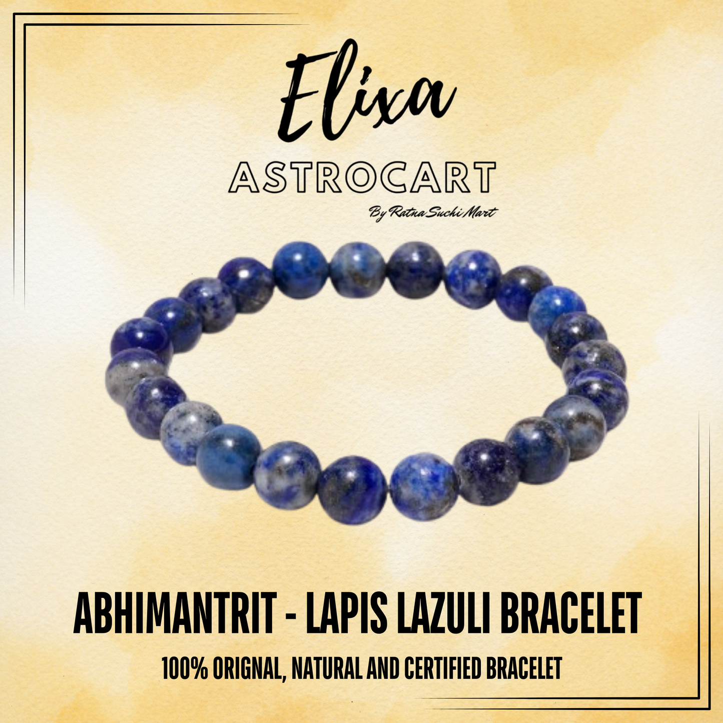 Lapis Lazuli Bracelet [Certified | Abhimantrit - Energized | 100% Original and Natural]