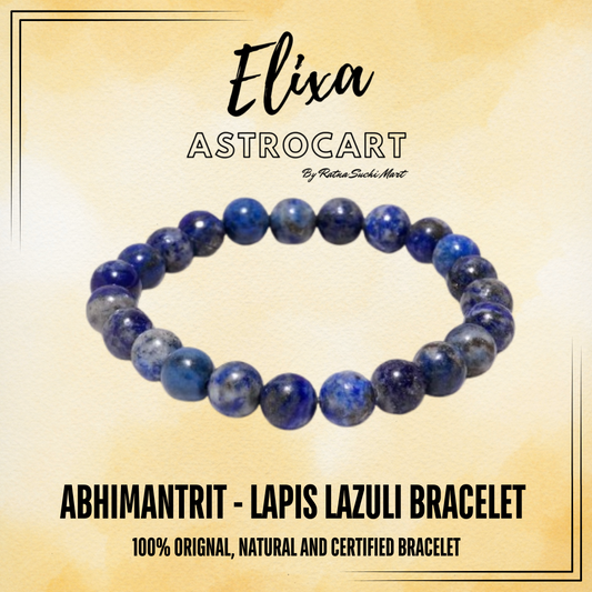 Lapis Lazuli Bracelet [Certified | Abhimantrit - Energized | 100% Original and Natural]