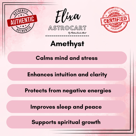 Amethyst [Certified | Abhimantrit - Energized | 100% Original and Natural]