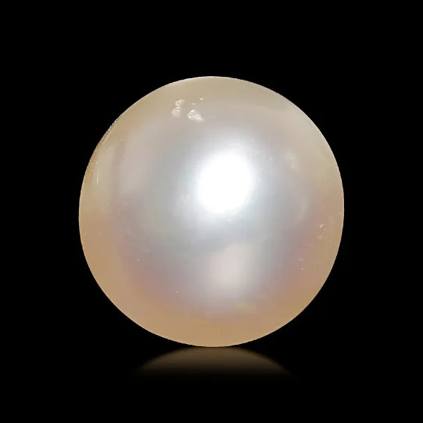 White Pearl Stone - Moti [Certified | Abhimantrit - Energized| 100% Original and Natural]