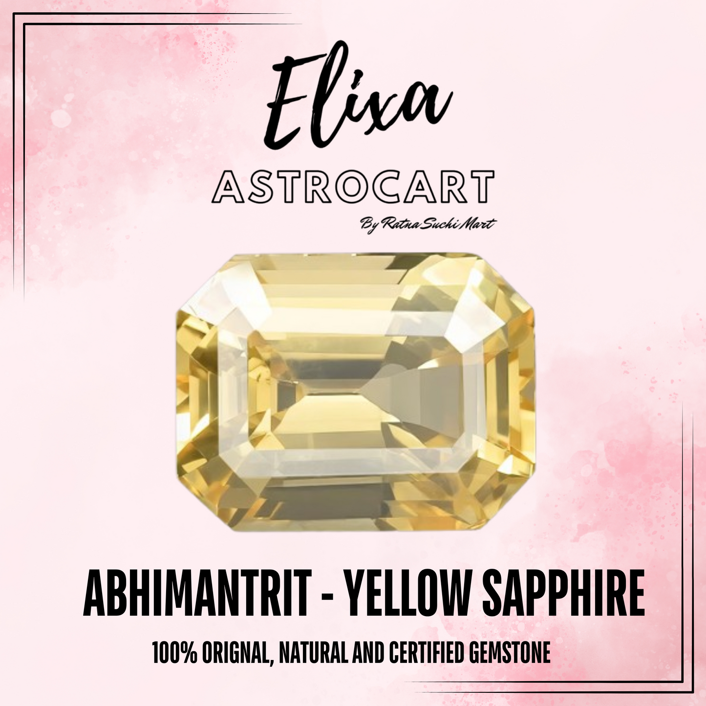 Yellow Sapphire - Pukhraj [Certified | Abhimantrit - Energized | 100% Original and Natural]