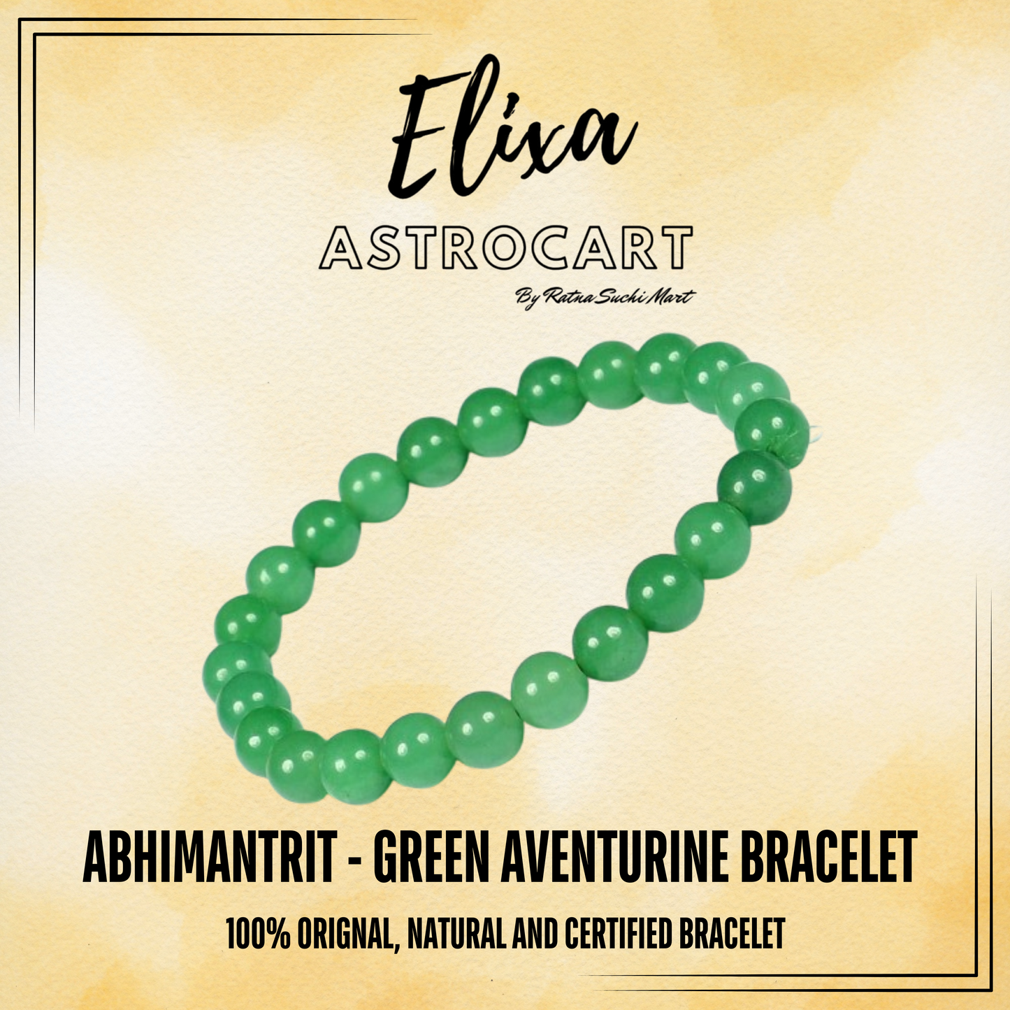 Green Aventurine Bracelet [Certified | Abhimantrit - Energized | 100% Original and Natural]
