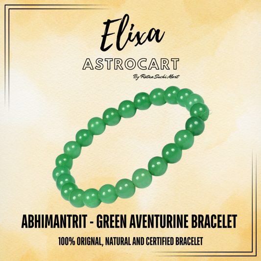 Green Aventurine Bracelet [Certified | Abhimantrit - Energized | 100% Original and Natural]