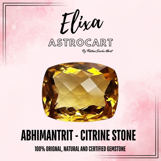 Citrine - Sunela [Certified | Abhimantrit - Energized| 100% Original and Natural]