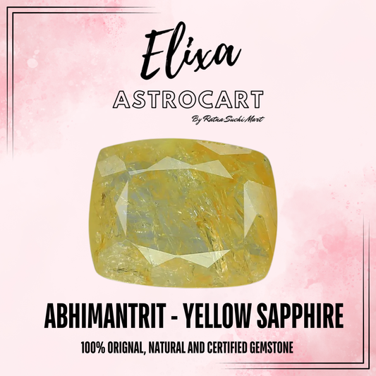 Natural Original Srilankan Ceylon - Yellow Sapphire (Pukhraj) - Powerful Jupiter Gemstone for Wealth, Marriage & Prosperity | Lab Certified