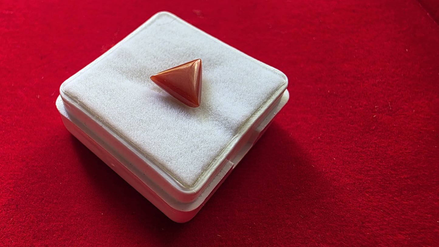 Triangular Red Coral (Moonga) – Powerful Mars Gemstone for Strength, Courage & Protection | Lab Certified | Natural | 100% Original
