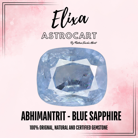 Blue Sapphire - Neelam [Certified | Abhimantrit - Energized| 100% Original and Natural]