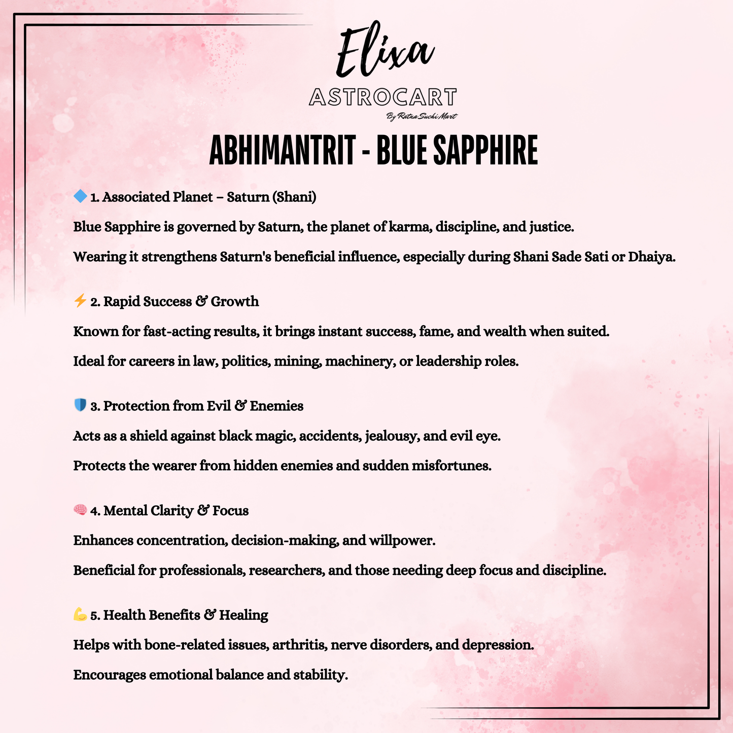 Blue Sapphire - Neelam [Certified | Abhimantrit - Energized| 100% Original and Natural]