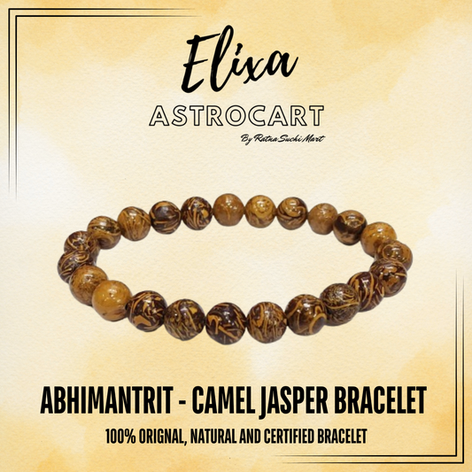 Camel Jasper Bracelet [Certified | Abhimantrit - Energized | 100% Original and Natural]