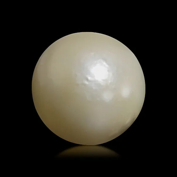 White Pearl Stone - Moti [Certified | Abhimantrit - Energized| 100% Original and Natural]