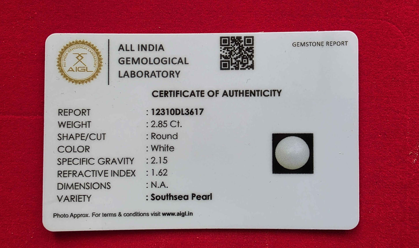 White Pearl Stone (Moti) – Powerful Moon Gemstone for Peace, Emotional Balance & Happiness | Lab Certified | Natural | 100% Original