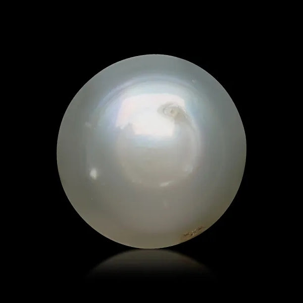 White Pearl Stone - Moti [Certified | Abhimantrit - Energized| 100% Original and Natural]